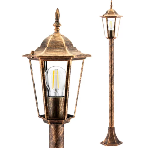 Kerti lámpa kültéri E27 Low OST lámpás 1m Patina BELLIS LUMILED