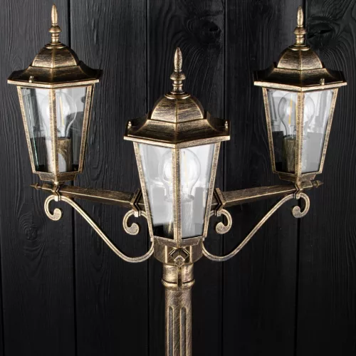 Kültéri kerti lámpa 3xE27 LÁMPÁS OSZTA 2m Patina BELLIS LUMILED