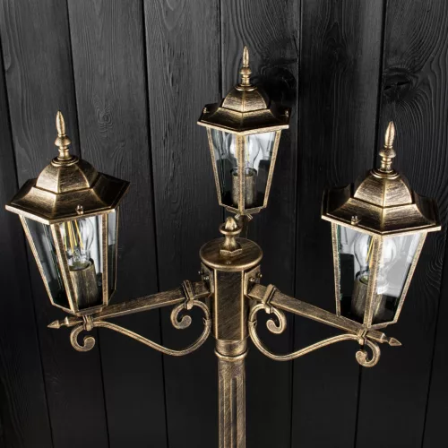 Kültéri kerti lámpa 3xE27 LÁMPÁS OSZTA 2m Patina BELLIS LUMILED