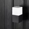 Kültéri kerti fali lámpa E27 SQUARE Fekete GALAX LUMILED