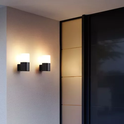 Kültéri kerti fali lámpa E27 SQUARE Fekete GALAX LUMILED