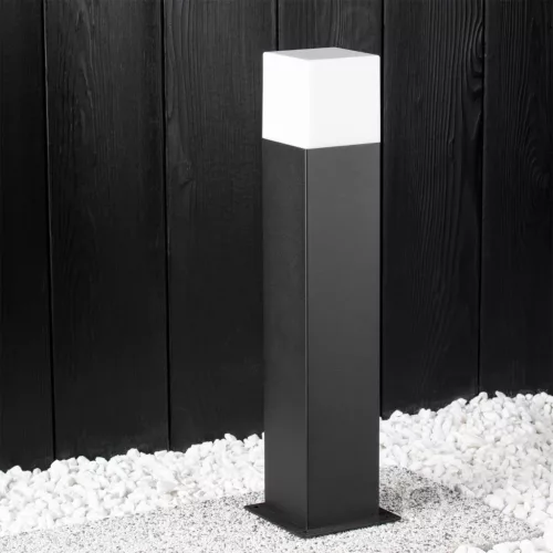 Kültéri kerti lámpa E27 SQUARE POSTA 44cm Fekete GALAX LUMILED