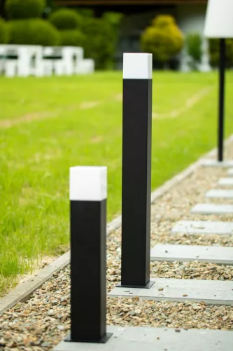 Kültéri kerti lámpa E27 SQUARE POSTA 44cm Fekete GALAX LUMILED