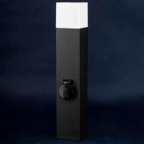 Izzó E27 SQUARE POST 44cm 230V foglalattal Fekete GALAX LUMILED