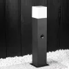Kültéri kerti lámpa E27 SQUARE POST 44cm mozgásérzékelővel Fekete GALAX LUMILED