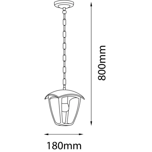 Kerti függőlámpa E27 LANTERN Fekete Viola Lumiled