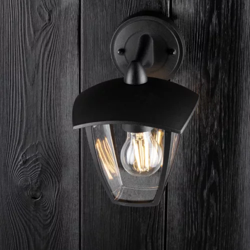 Kültéri kerti fali lámpa E27 LANTERN LETÖLTÉS Fekete VIOLA Lumiled