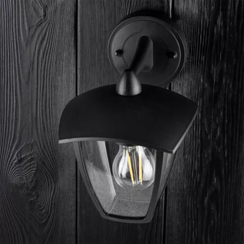 Kültéri kerti fali lámpa E27 LANTERN LETÖLTÉS Fekete VIOLA Lumiled