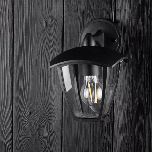 Kültéri kerti fali lámpa E27 LANTERN LETÖLTÉS Fekete VIOLA Lumiled