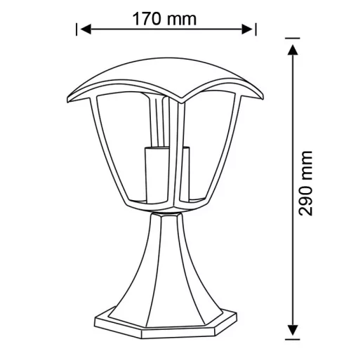 Kerti állólámpa E27 Alacsony 30cm Kültéri LATARANIA Fekete