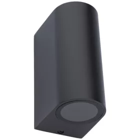   Kerti fali lámpa, emelvény, kültéri lámpa, 2xGU10, fekete