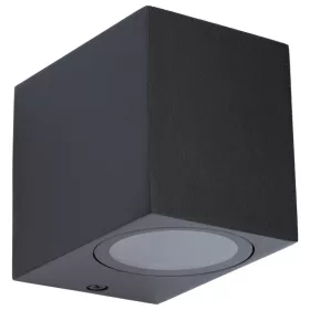   Kerti fali lámpa, emelvény, kültéri lámpa GU10, fekete négyzet