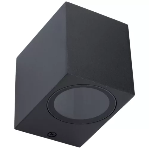 Kerti fali lámpa, emelvény, kültéri lámpa GU10, fekete négyzet