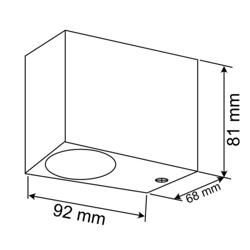 Kerti fali lámpa, emelvény, kültéri lámpa GU10, fekete négyzet