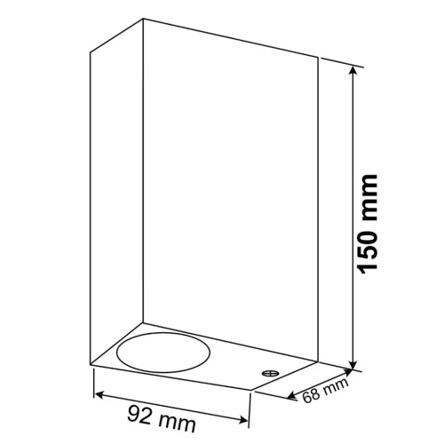 Kerti fali lámpa emelő kültéri lámpa 2xGU10 fekete négyzet