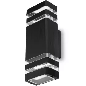   Kerti lámpa Emelés fali lámpa fel és le GU10 Fekete PROTEA LUMILED