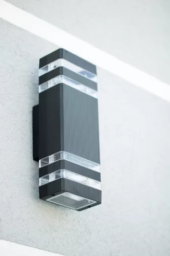 Kerti lámpa Emelés fali lámpa fel és le GU10 Fekete PROTEA LUMILED