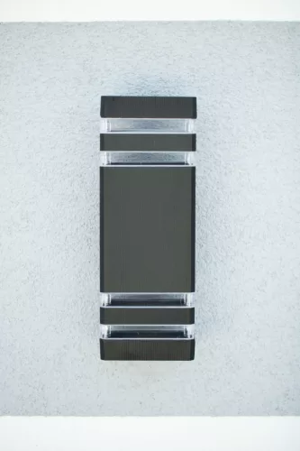 Kerti lámpa Emelés fali lámpa fel és le GU10 Fekete PROTEA LUMILED