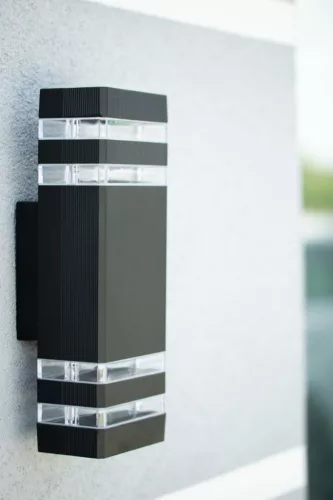 Kerti lámpa Emelés fali lámpa fel és le GU10 Fekete PROTEA LUMILED