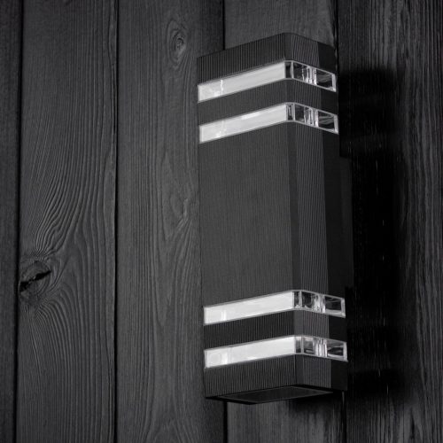 Kerti lámpa Emelés fali lámpa fel és le GU10 PROTEA Fekete LUMILED