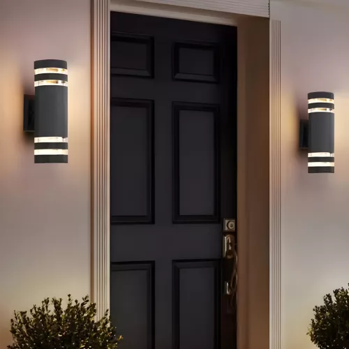 Kerti lámpa emelő fali lámpa 2x E27 12W LED felső alsó RINGO LUMILED