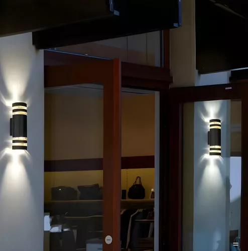 Kerti lámpa emelő fali lámpa 2x E27 12W LED felső alsó RINGO LUMILED