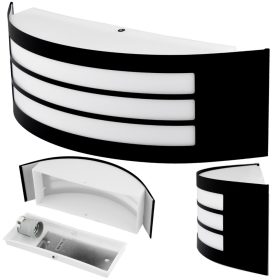   Kerti fali lámpa emelő kültéri lámpa E27 FEKETE IP44 FREESIA Lumiled