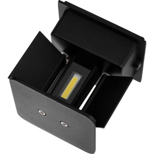 LED kerti fali lámpa 2x3W 4000K felfelé és lefelé állítható fekete PICEA LUMILED