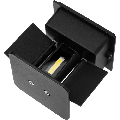 LED kerti fali lámpa 2x3W 4000K felfelé és lefelé állítható fekete PINUS LUMILED