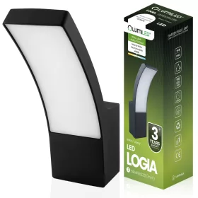   LED kültéri fali lámpa fekete kerti fali lámpa 10W 4000K IP44 LOGIA LUMILED