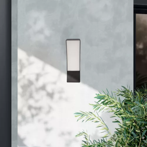 LED kültéri fali lámpa fekete kerti fali lámpa 10W 4000K IP44 LOGIA LUMILED