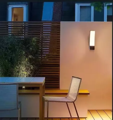 LED kültéri fali lámpa fekete kerti fali lámpa 10W 4000K IP44 LOGIA LUMILED