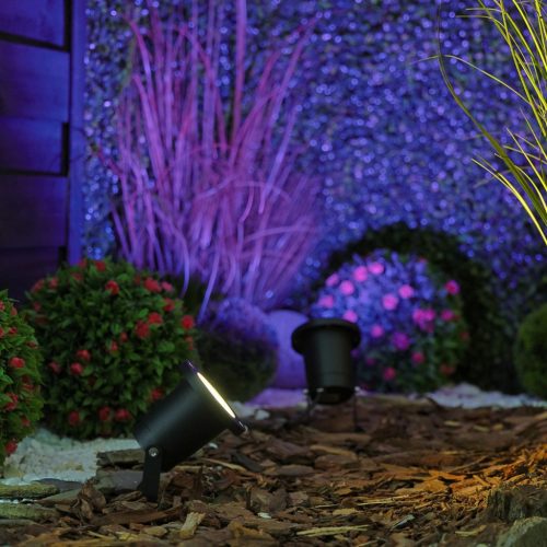 LED kerti lámpa GU10 IP65 VÍZÁLLÓ fekete 1 m kábellel HORTI LUMILED
