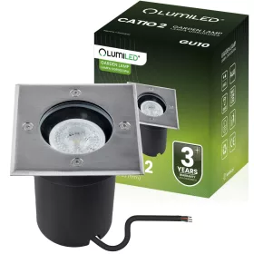   Túlfutó lámpatest süllyesztett földi lámpa GU10 IP67 IK09 négyzet alakú CATIO 2 LUMILED