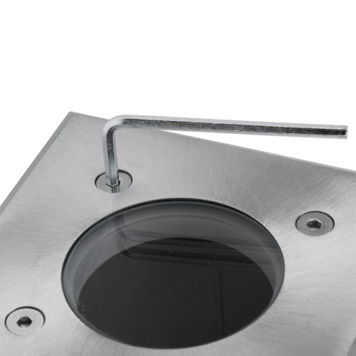 Túlfutó lámpatest süllyesztett földi lámpa GU10 IP67 IK09 négyzet alakú CATIO 2 LUMILED