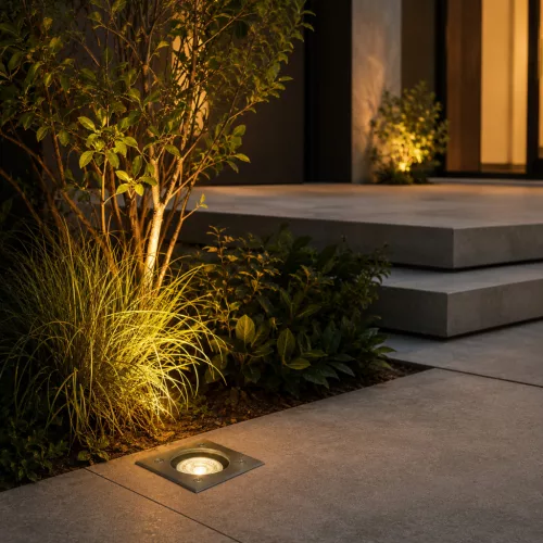 Túlfutó lámpatest süllyesztett földi lámpa GU10 IP67 IK09 négyzet alakú CATIO 2 LUMILED