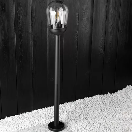 Kültéri kerti lámpa E27 Fekete POST 100cm OVÁLIS LUMILED