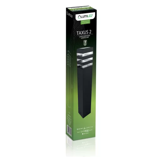 Kerti lámpa kültéri oszlopon álló E27 12W LED TAXUS 2 50cm LUMILED