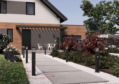 Kerti lámpa kültéri oszlop Álló LED E27 TAXUS 80cm Lumiled