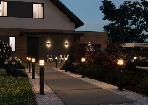 Kerti lámpa kültéri oszlop Álló LED E27 TAXUS 80cm Lumiled