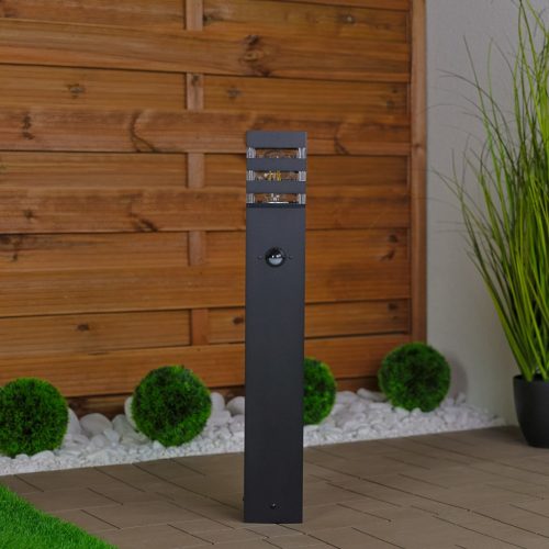 Kerti lámpa kültéri oszlopon álló E27 12W LED mozgásérzékelő TAXUS 2 60cm LUMILED