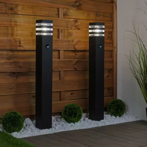 Kerti lámpa kültéri oszlopon álló E27 12W LED mozgásérzékelő TAXUS 2 80cm LUMILED