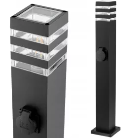   Kerti lámpa kültéri oszlopon álló LED E27 TAXUS 80cm 230V hálózati aljzattal Lumiled