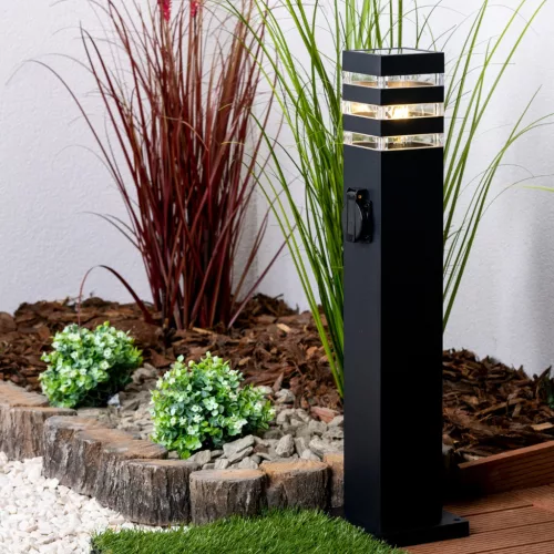 Kerti lámpa kültéri oszlopon álló LED E27 TAXUS 80cm 230V hálózati aljzattal Lumiled