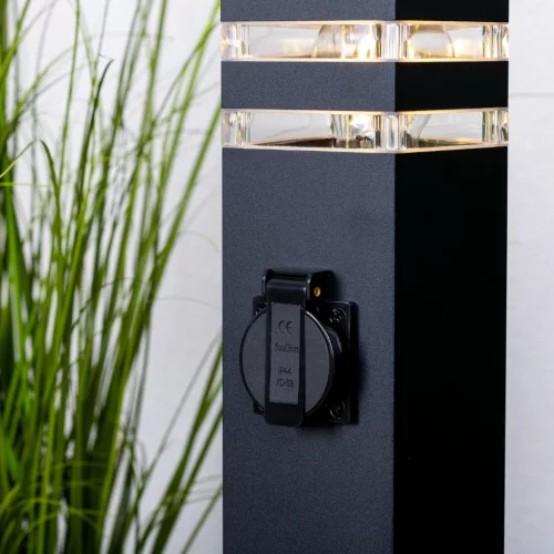 Kerti lámpa kültéri oszlopon álló LED E27 TAXUS 80cm 230V hálózati aljzattal Lumiled