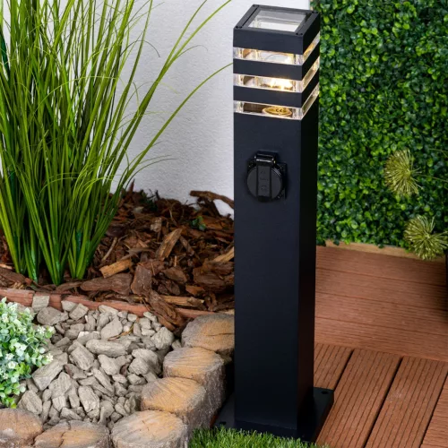 Kerti lámpa kültéri oszlopon álló LED E27 TAXUS 80cm 230V hálózati aljzattal Lumiled