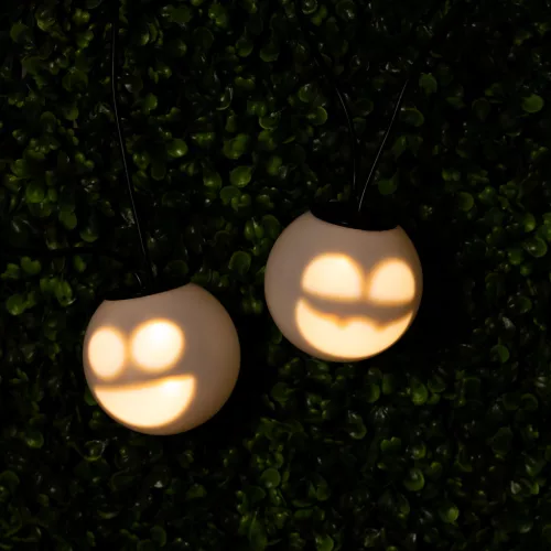 Karácsonyi füzér 8x LED elemes, dekoratív, hóemberek, szellemek, 4,33 m, játszó, fehér + USB C