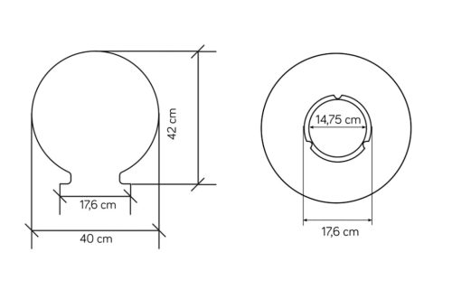 Tejes ernyő a LUMIKULA kerti lámpához 40cm