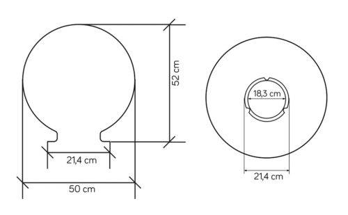 Tejes ernyő a LUMIKULA kerti lámpához 50cm