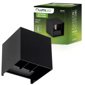   LED kerti fali lámpa G9, felfelé állítható, alul fekete PYXIS LUMILED